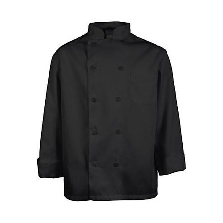 Allpoints Kng Lg Mens Chef Coat Black Long Sleeve 1052L